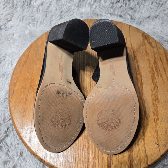 Vince Camuto Womens Size 6M/36 Open Toe Tarita Black Suede Lace-up Booties Heels - Picture 6 of 7